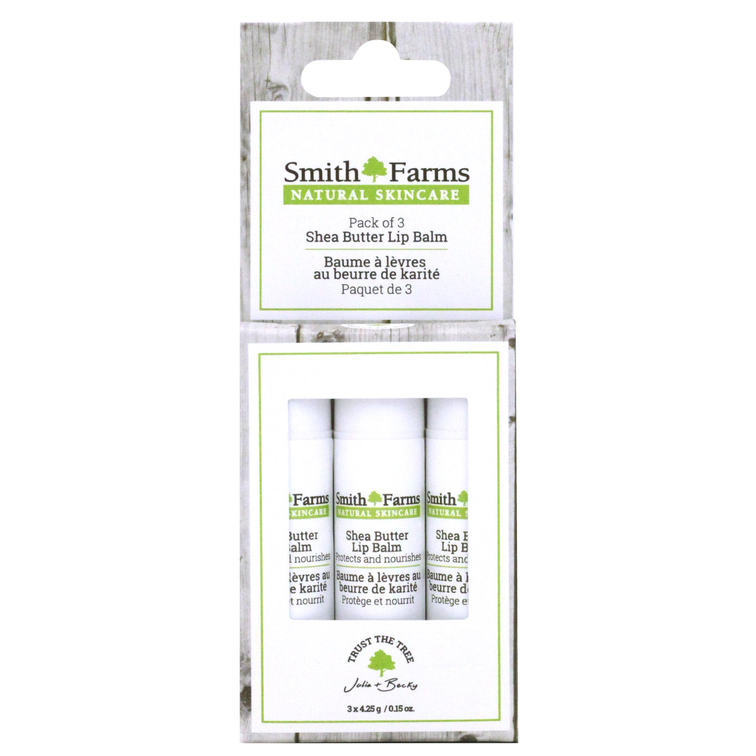 Paquet de 3 baume à lèvres au beurre de karité