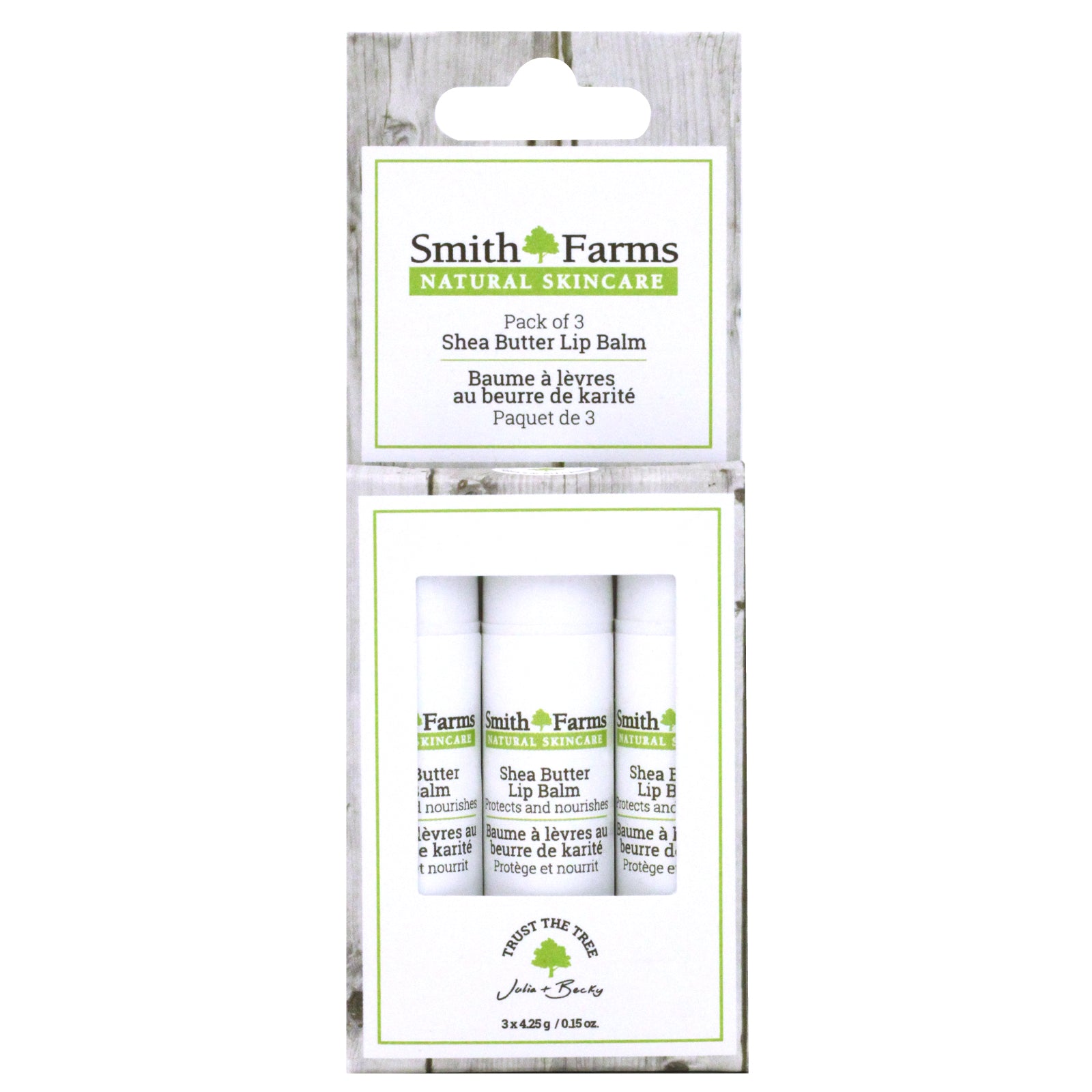 Paquet de 3 baume à lèvres au beurre de karité