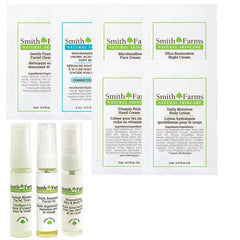Trousse complet d'échantillons de soins du visage et du corps