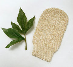Mitaine de bain exfoliante en chanvre