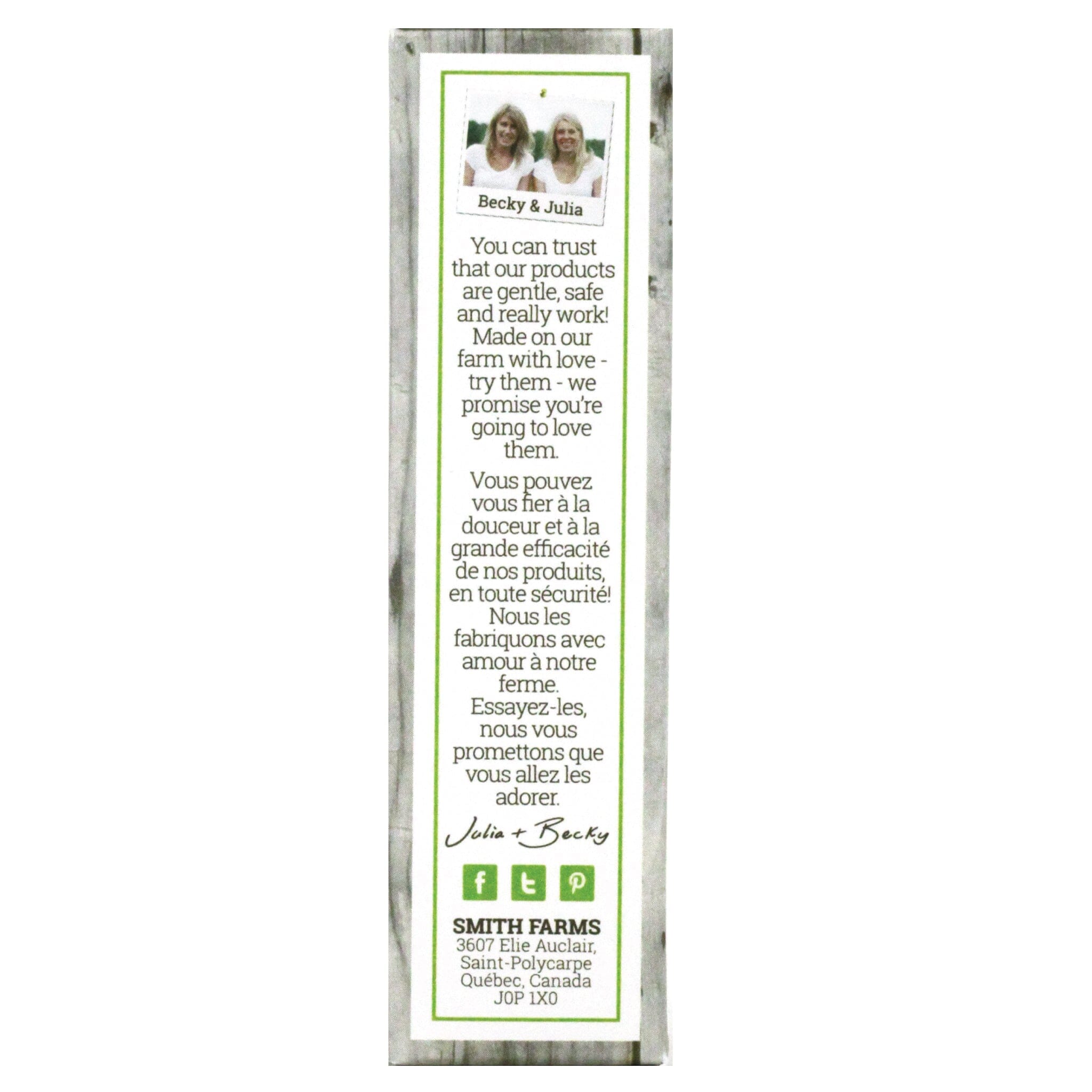 Smith Farms  - Goat's Milk Face and Body Bar - Side Message